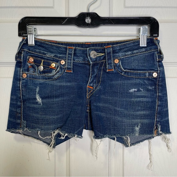 True Religion Women’s Booty Jeans Shorts Sz 24 - Picture 6 of 9